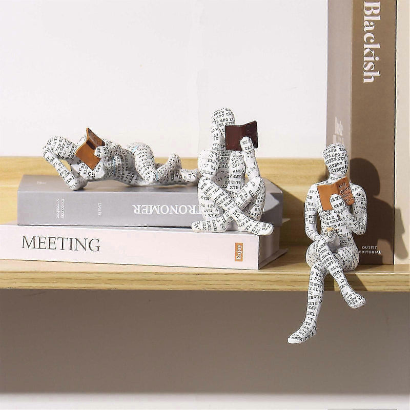 Modern Book Lover Figurines