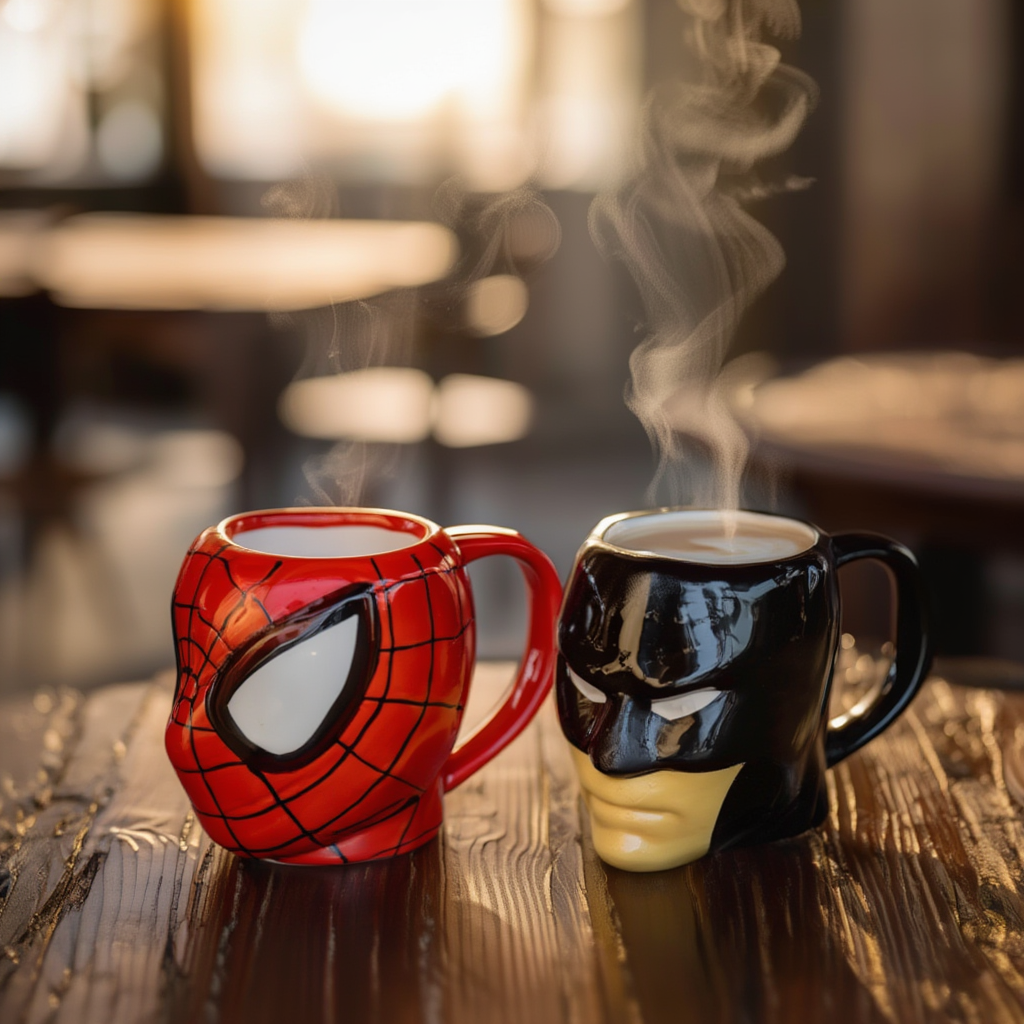 Comic Face Ceramic Cup – Iconic Superhero Design