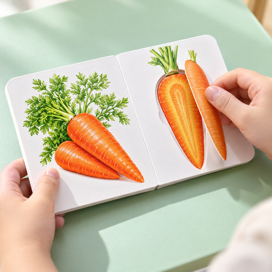 3D Fruit & Vegetable Activity Book – 05-carrot-flap