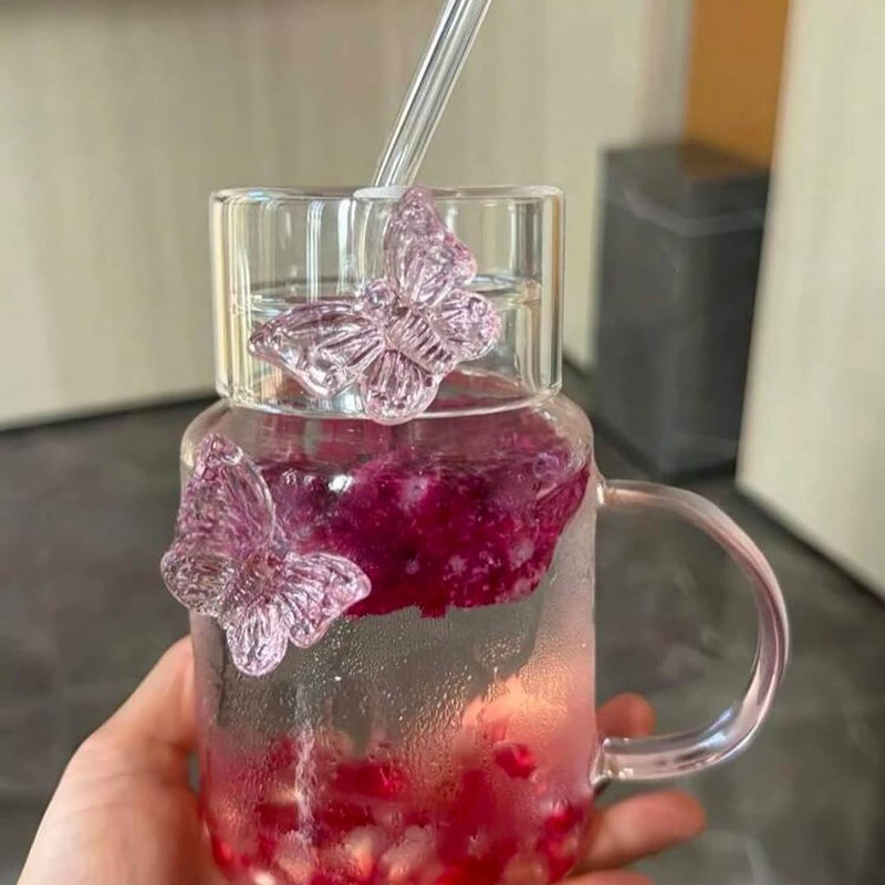 Butterfly Glass Cup