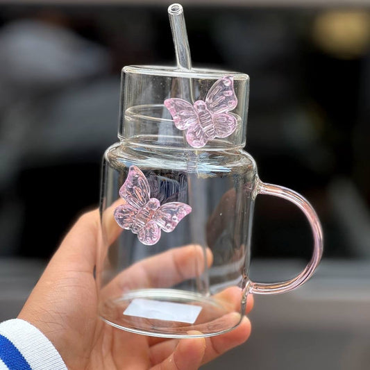 Butterfly Glass Cup