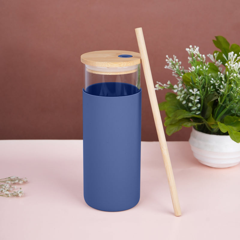 Bamboo Lid Glass Tumbler