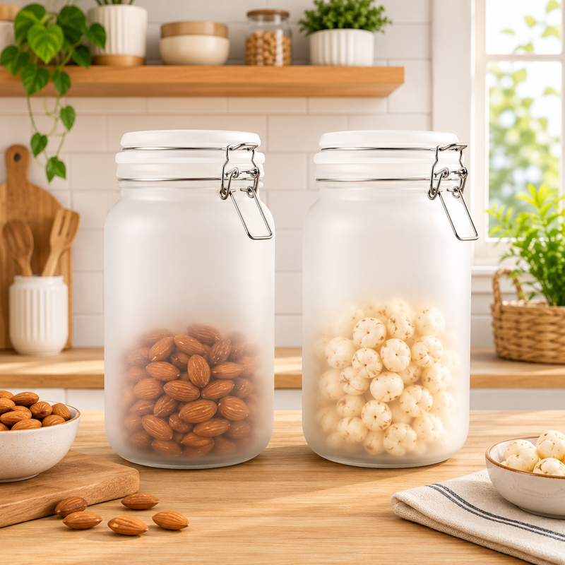 Airtight Round Storage Jars