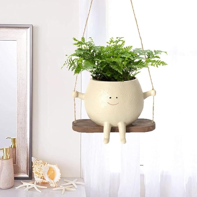 Cute Swing Smiling Face Planter