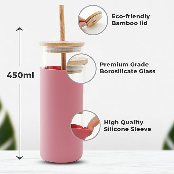 Bamboo Lid Glass Tumbler