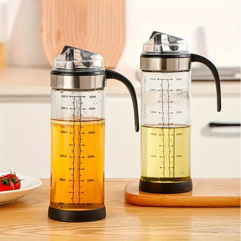Automatic Cap and Stopper Oil Bottle