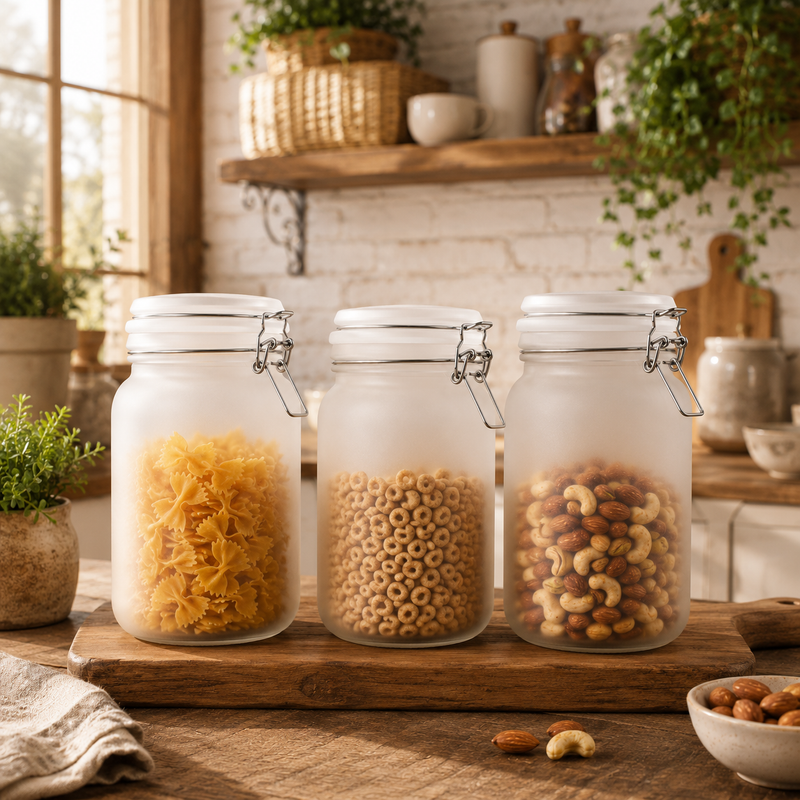 Airtight Round Storage Jars
