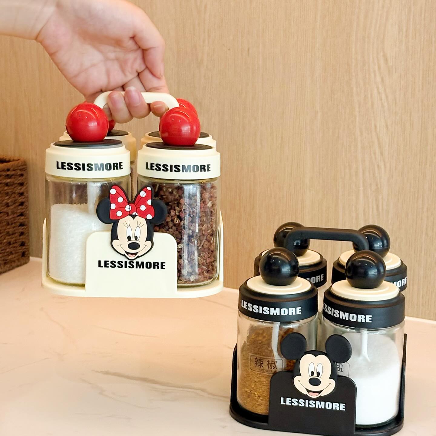 Disney Kitchen Spice Jar – Disney Spice Jar Set with Mickey &amp; Minnie