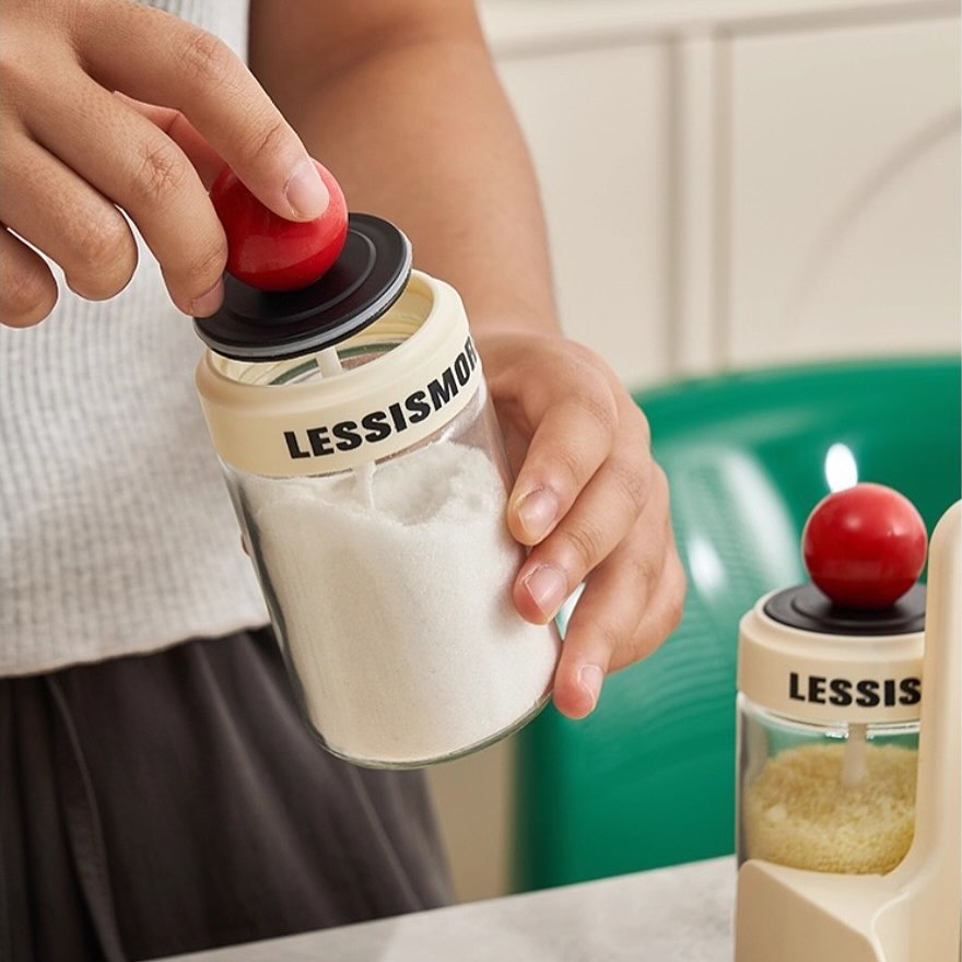 Disney Kitchen Spice Jar – Cute Red Ball Lids