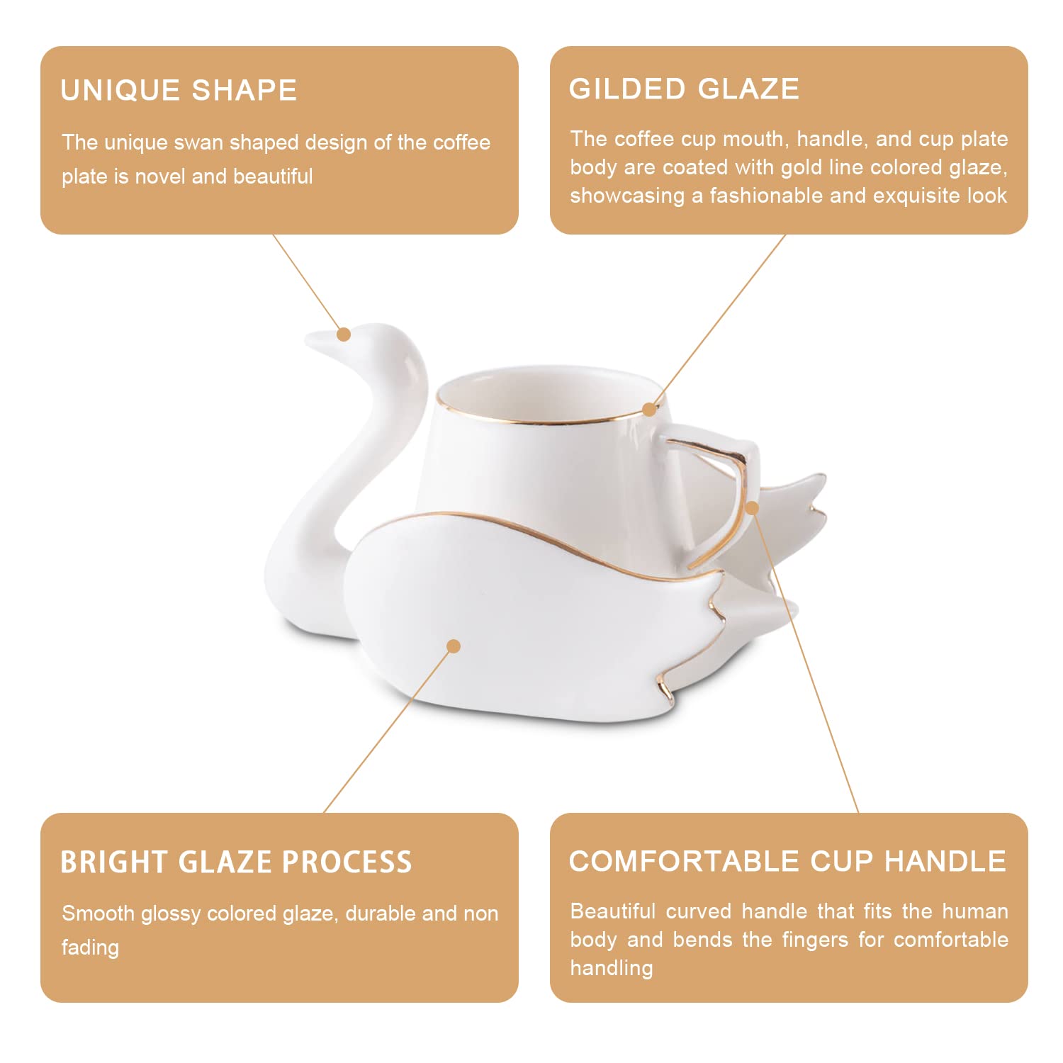 Elegant Swan Cup Set – Unique Gift Idea