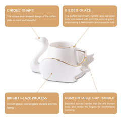 Elegant Swan Cup Set