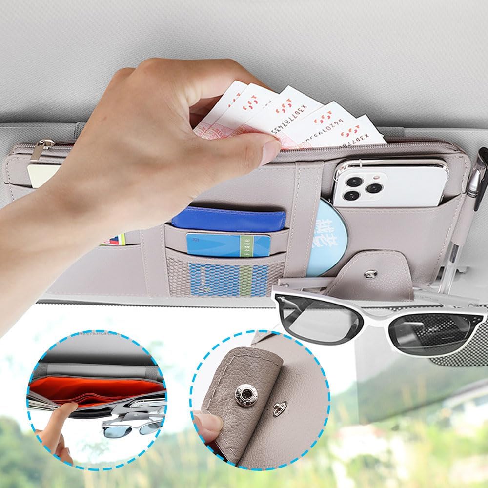 Car Sun Visor Organizer – Secure Hold Grip