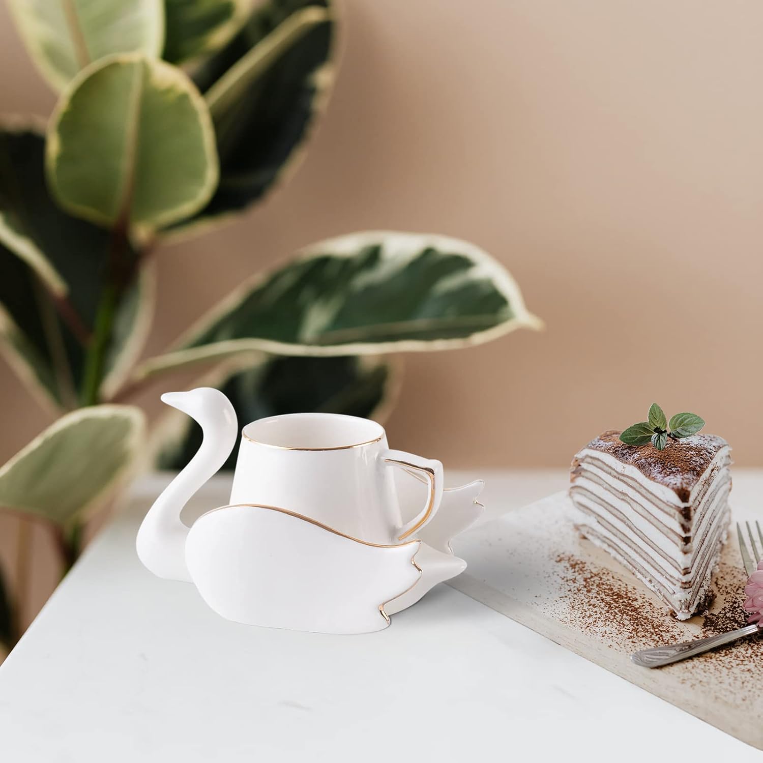 Elegant Swan Cup Set – Perfect for Coffee Lovers
