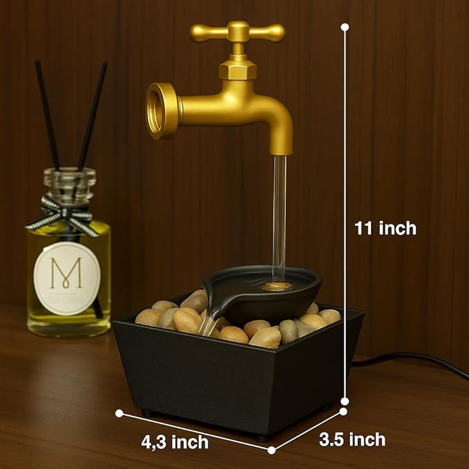 Golden Faucet Fountain – Perfect Desk Accessory