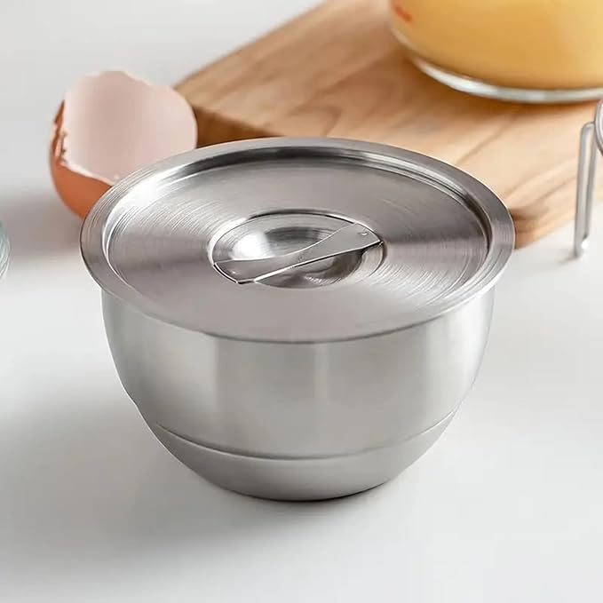 Stainless Steel Food Bowl with Lid – Keeps Food Fresh