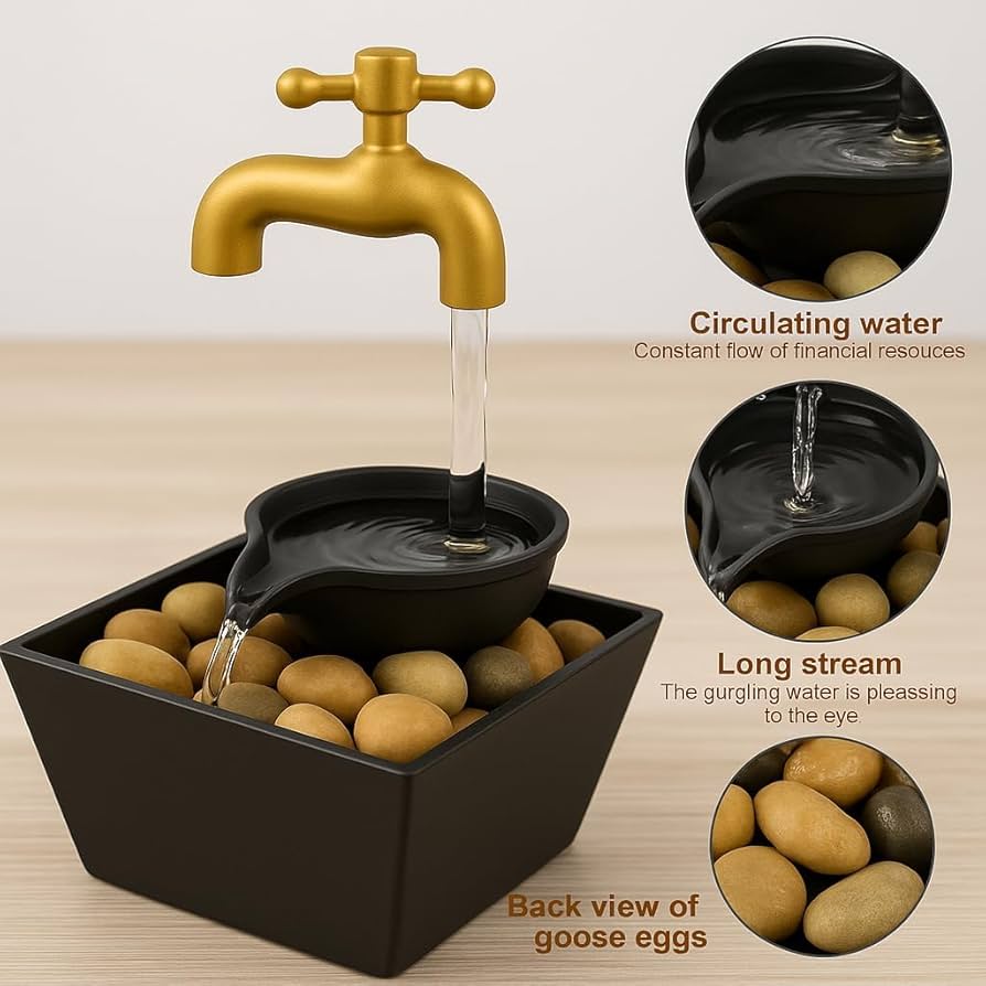 Golden Faucet Fountain – Symbol of Prosperity