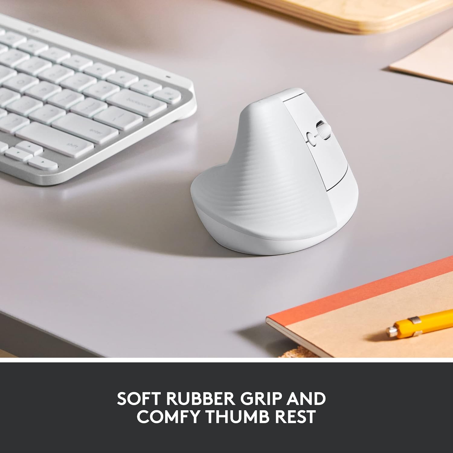 Vertical Ergonomic Mouse – Silent Click Buttons