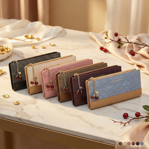 Cherry Zipper Wallet