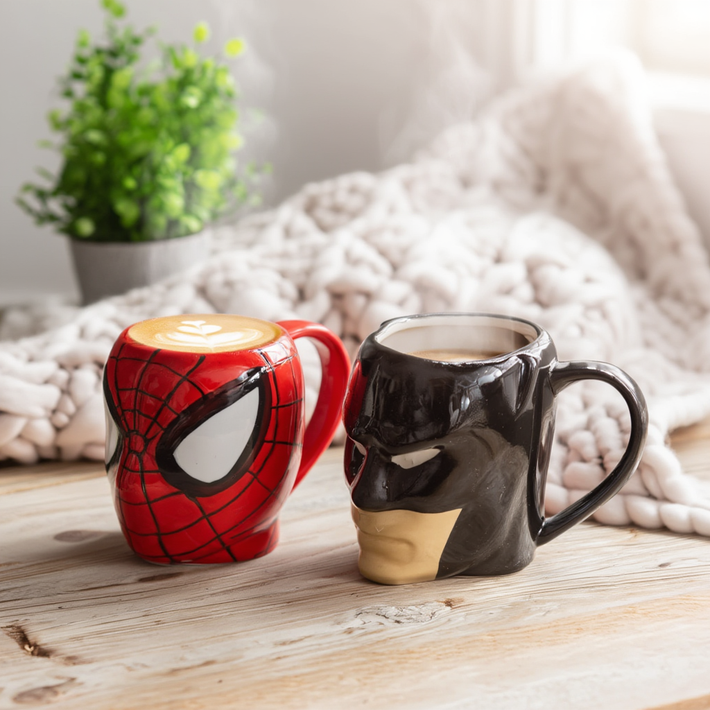 Comic Face Ceramic Cup – Ideal Gift for Superhero Fans