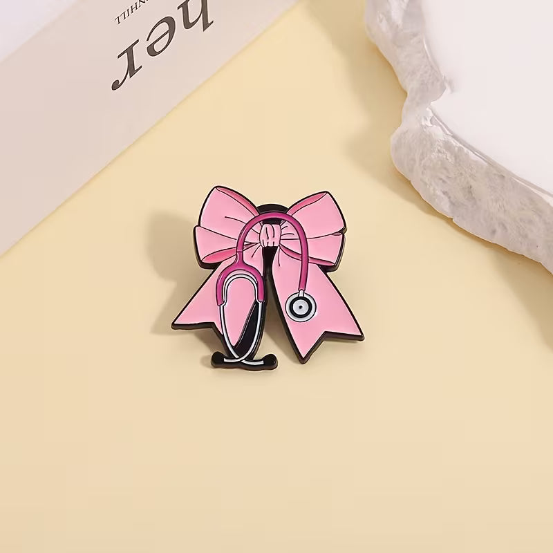 Pink Bow Brooch – Easy to Wear