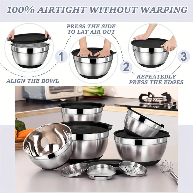 Mixing Bowls Set with Lids 6-Piece