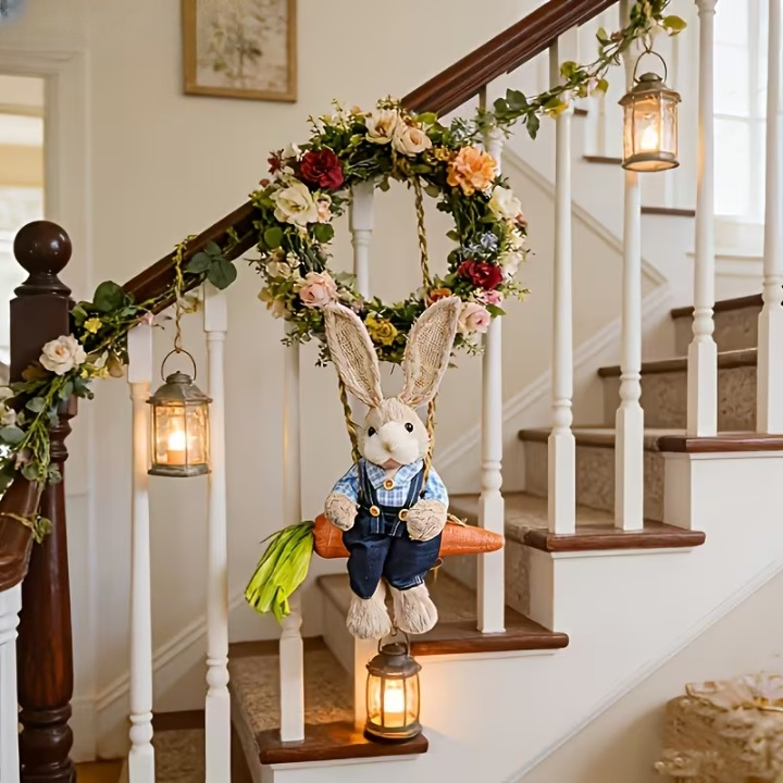 Easter Bunny Swing Ornament