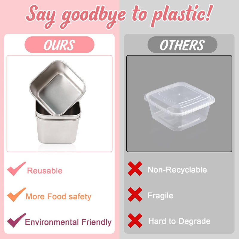Mini Containers with Silicone Lids