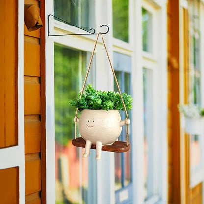 Cute Swing Smiling Face Planter