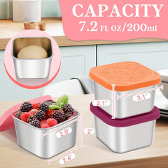 Mini Containers with Silicone Lids