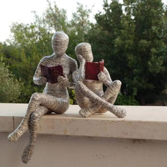 Modern Book Lover Figurines