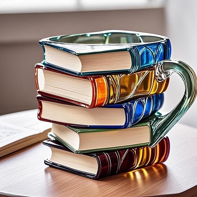 Painted Book Mug