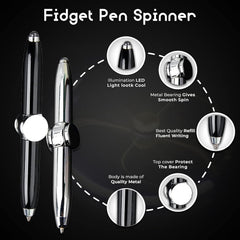 LED Fidget Spinner Pen