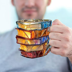 Painted Book Mug