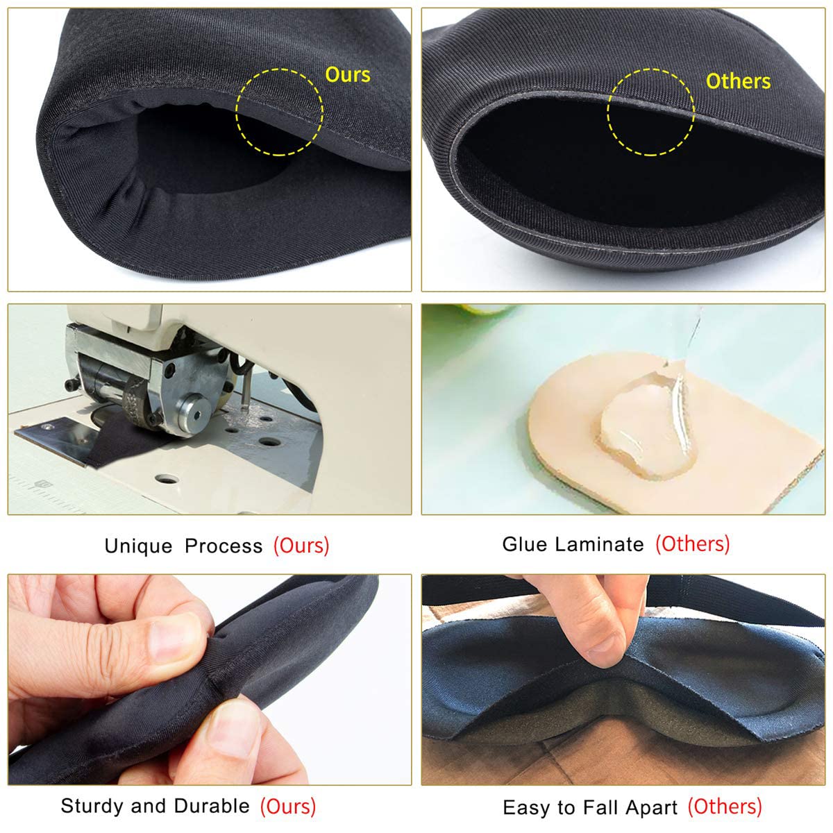3D Foam Sleeping Eye Mask – Great for Side Sleepers
