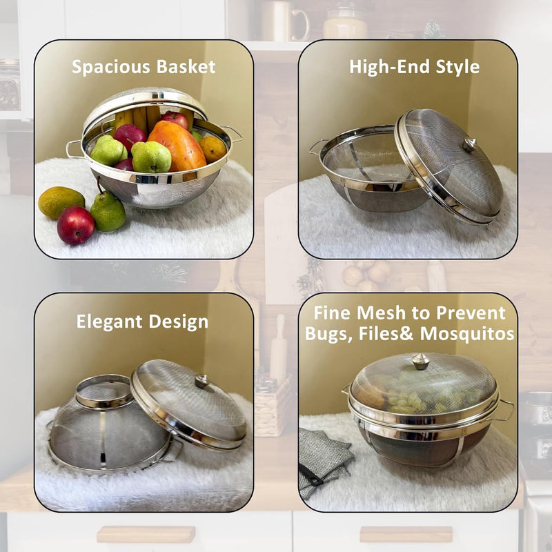 Steel Mesh Basket with Lid