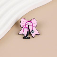 Pink Bow Brooch