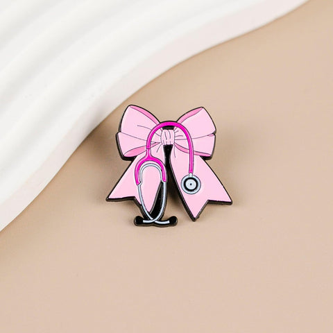 Pink Bow Brooch