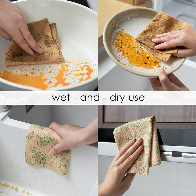 Wood Fiber Reusable Cleaning Towel