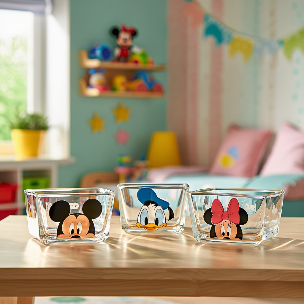 Disney Glass Dessert Bowls – Multi-Purpose Use
