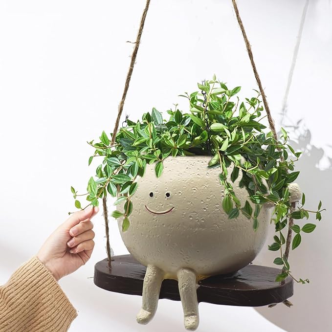 Cute Swing Smiling Face Planter