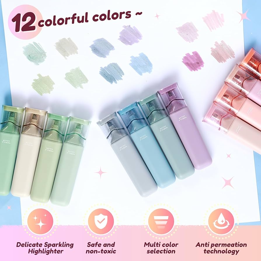 Glitter Highlighters Markers – Perfect Gift Choice