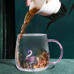 Flamingo Glass Mug