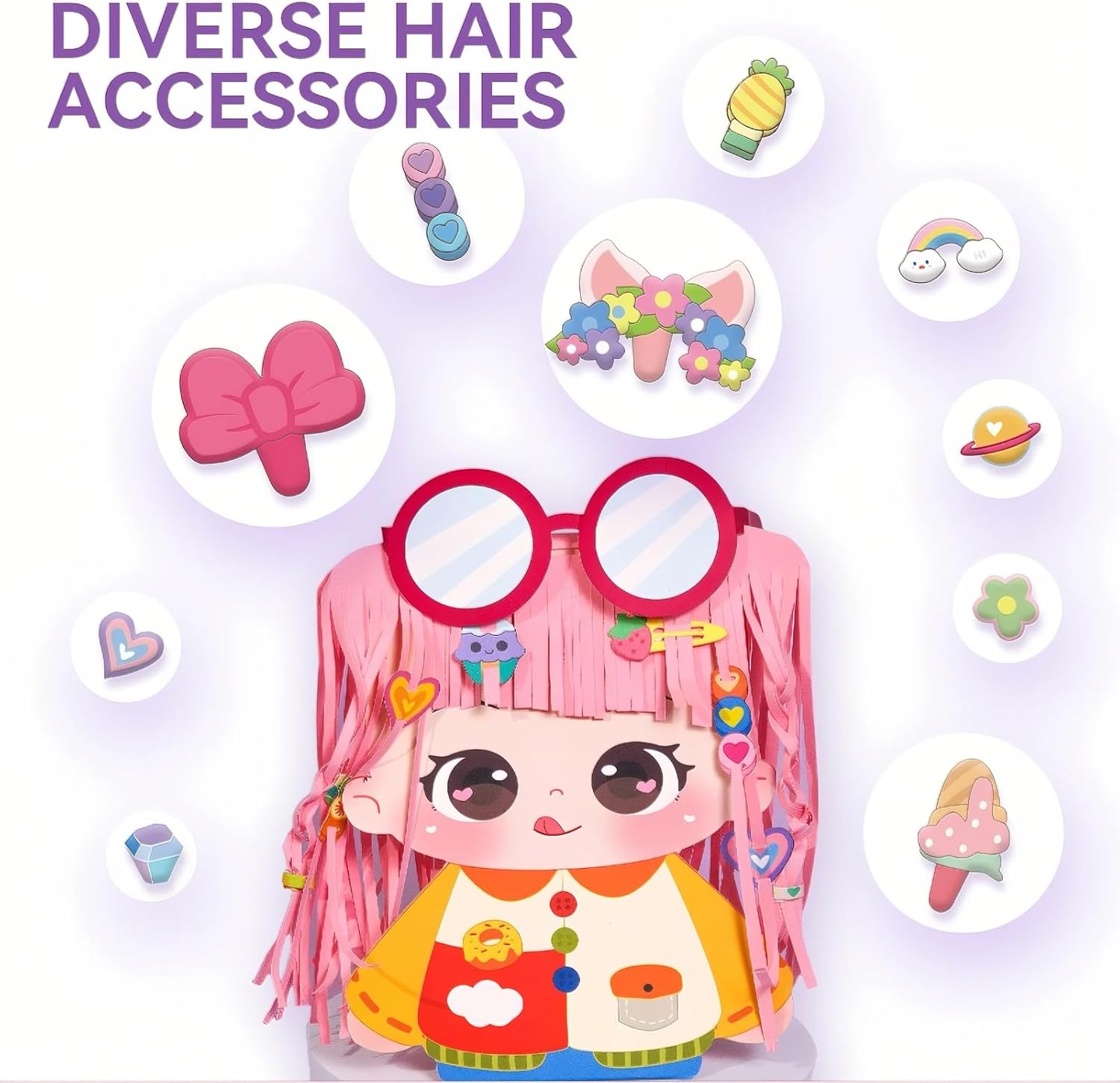 Creative Haircut Craft Kit – Vibrant & Colorful Hair Strips