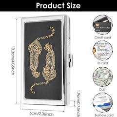 Leopard Print Metal Wallet