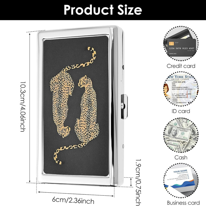 Leopard Print Metal Wallet