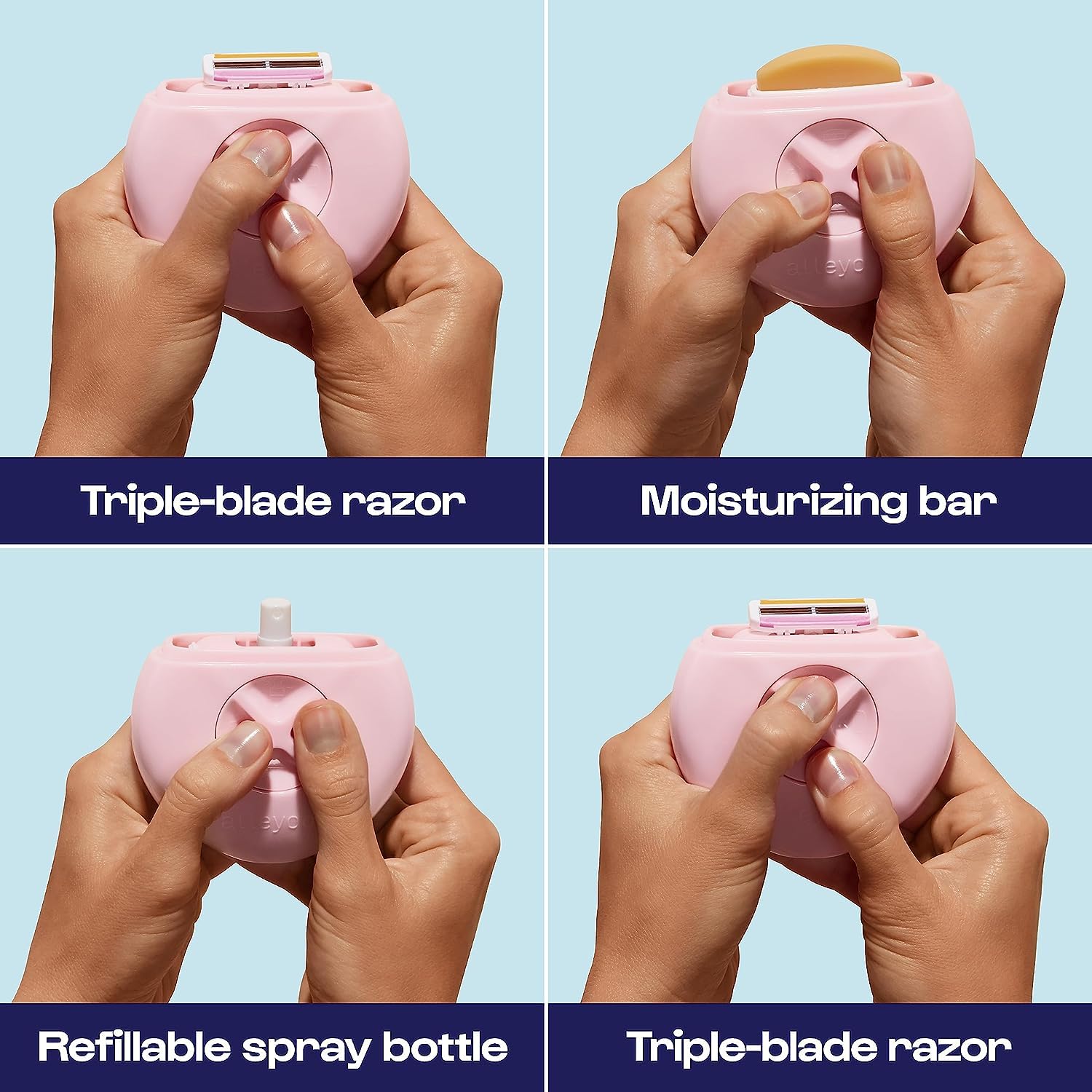 3-in-1 Travel Razor – Butter Moisturizing Bar