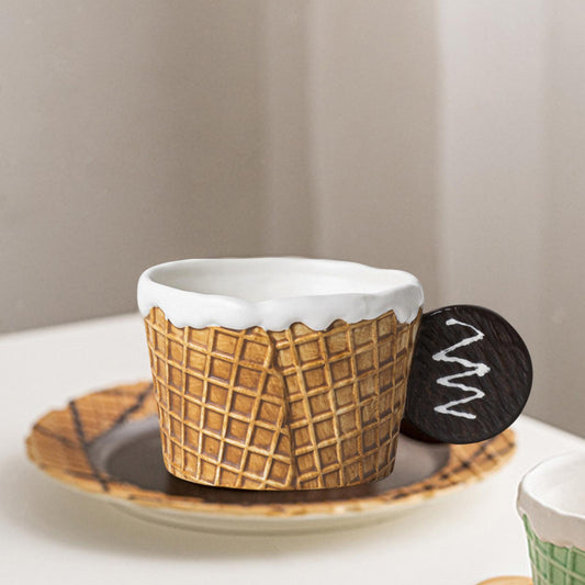 Waffle Style Ceramic Cup Set