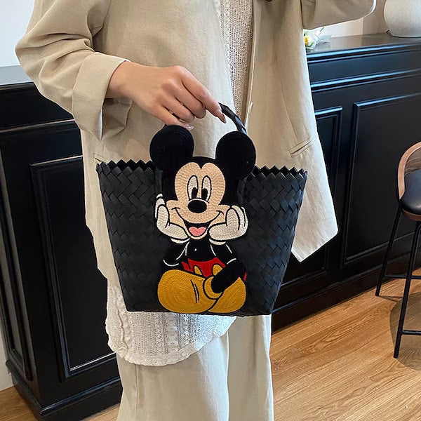 Mickey Woven Tote Bag – Easy to clean &amp; waterproof