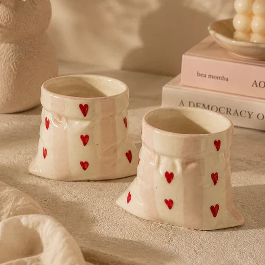Pouch Shaped Ceramic Mug