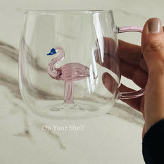 Flamingo Glass Mug